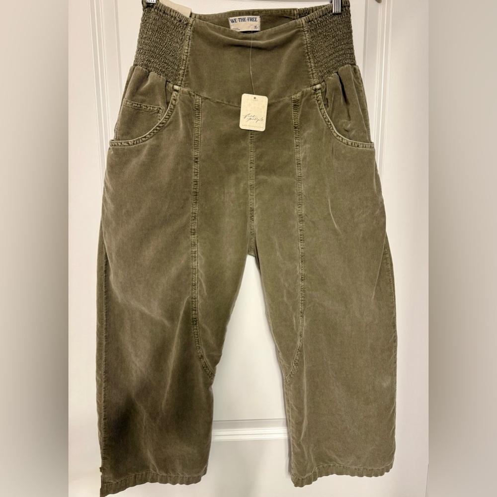 Free People Lunan Crop Harem Cord Jeans We The Free XS - Picture 4 of 11
